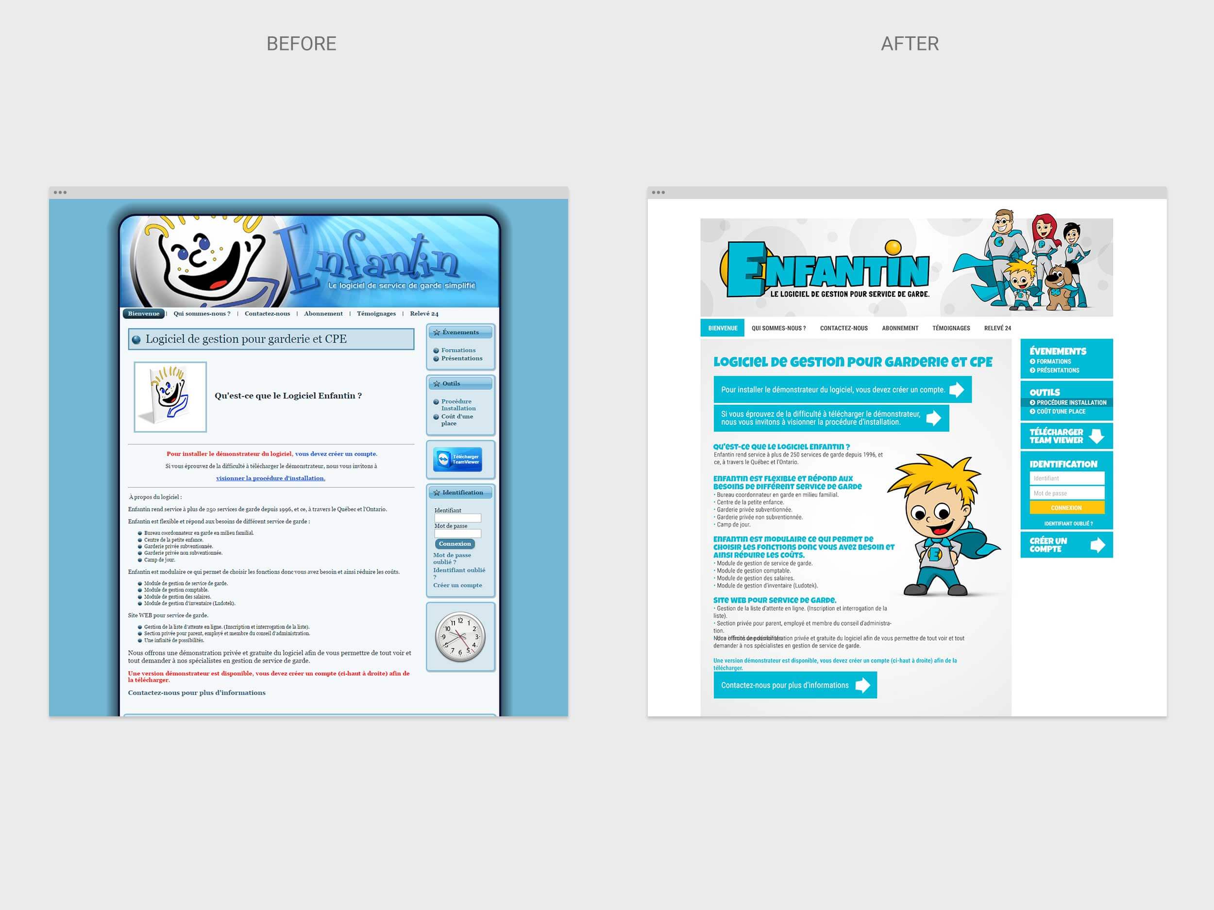 Enfantin – Website – Before & After