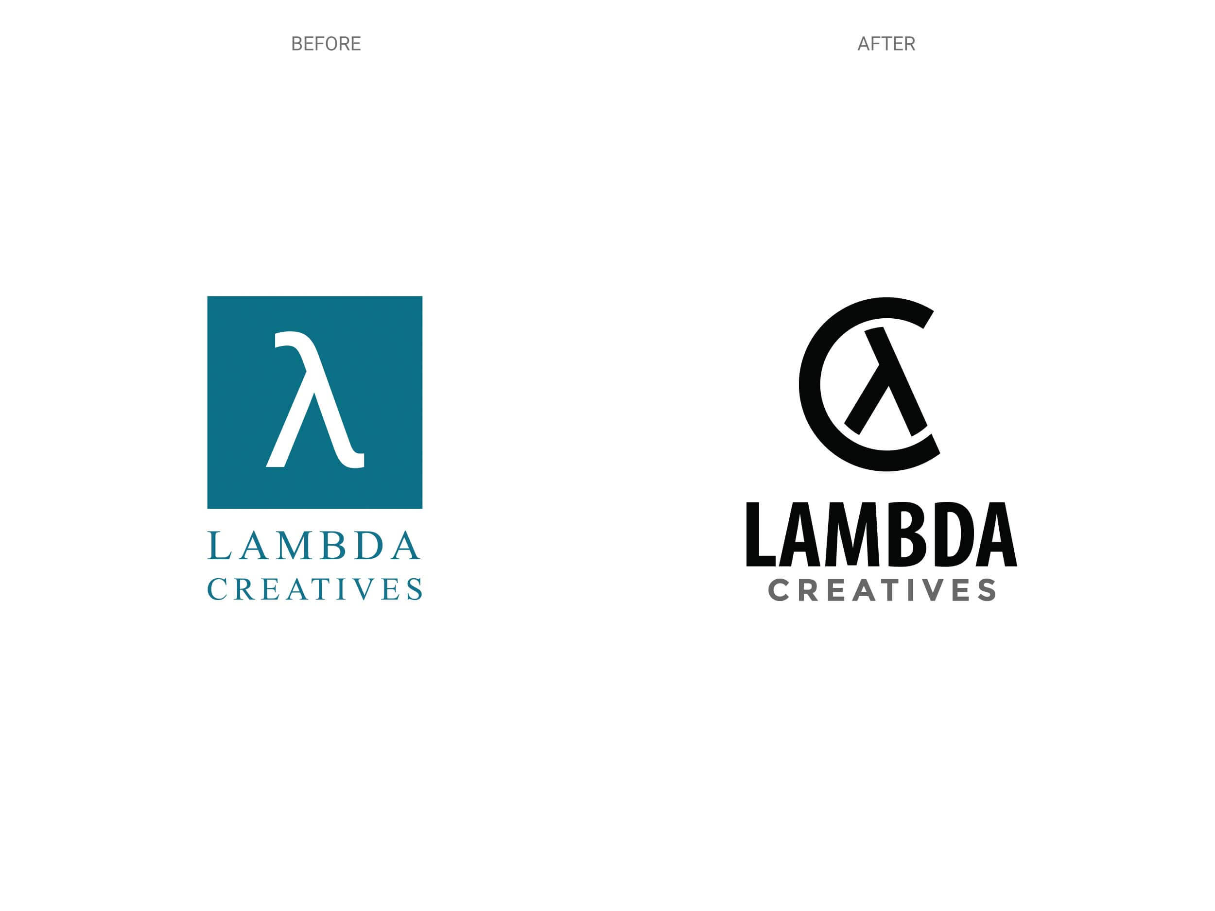 Lambda Creatives – Logo – Before & After