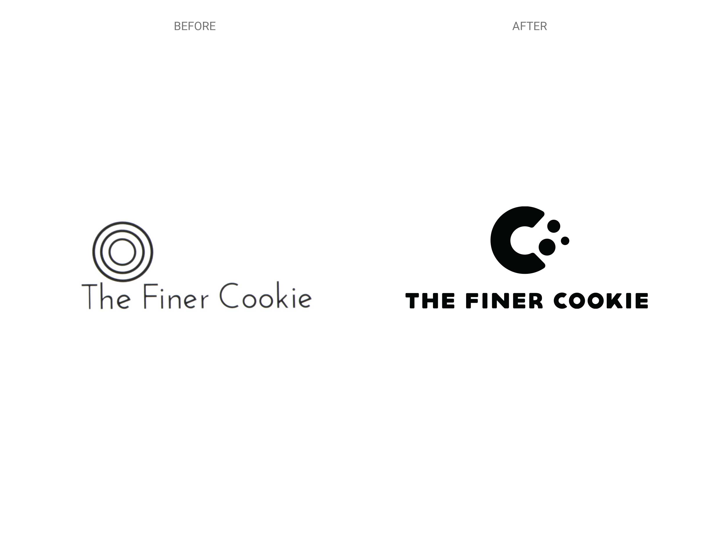 The Finer Cookie – Logo – Before & After